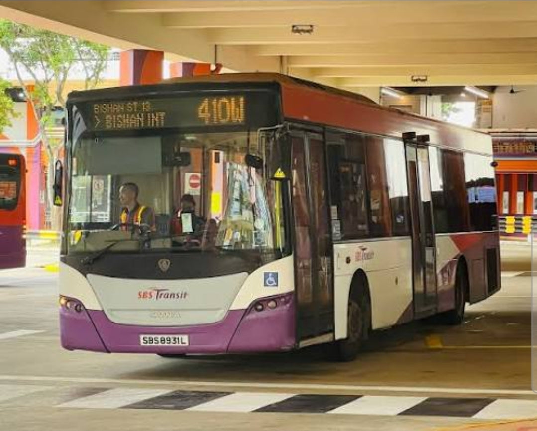 Bus toy Singapore, service 410W ,scania model ,SBS Transit