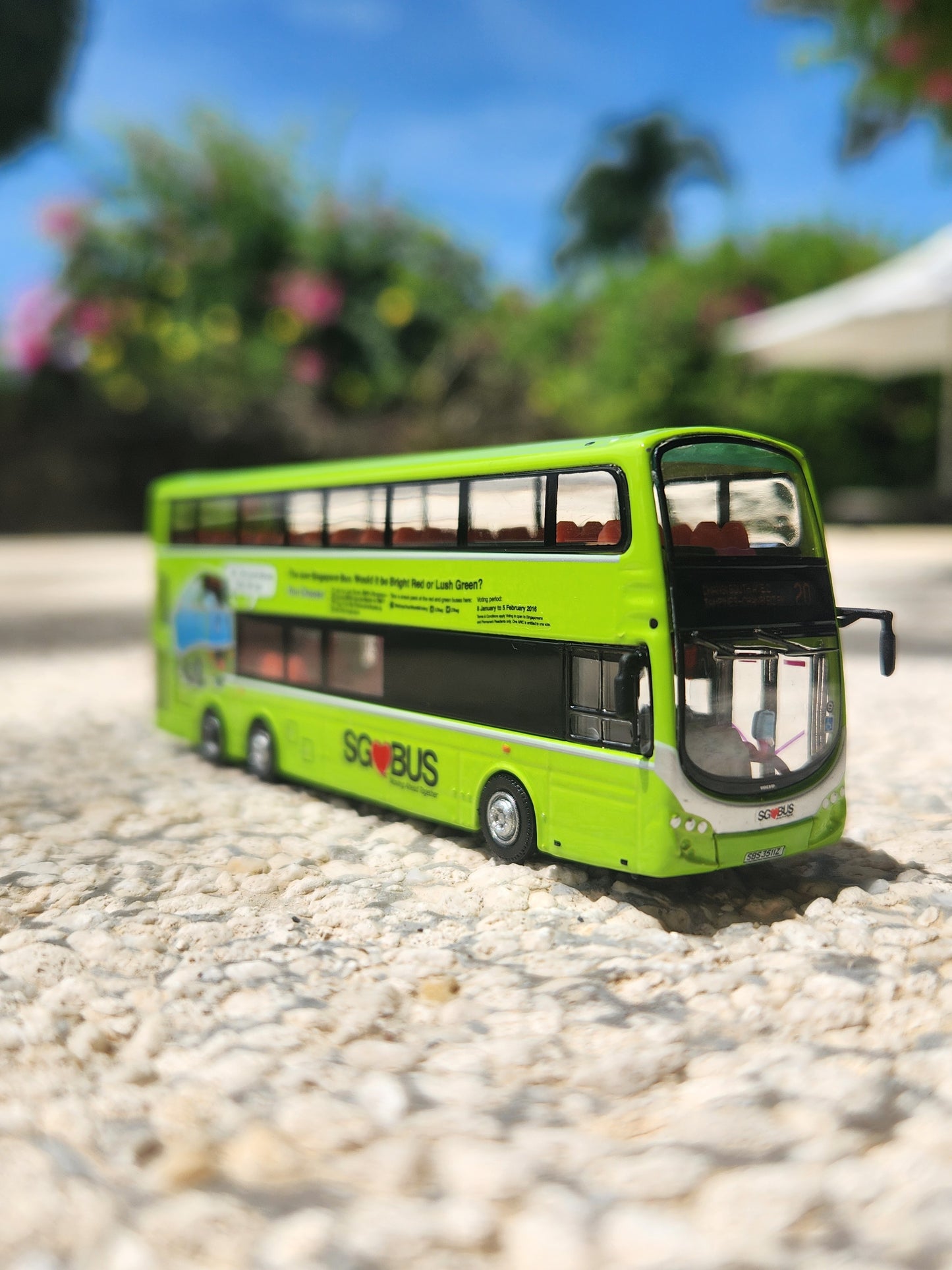 BUS TOY SINGAPORE SERVICE 20,VOLVO MODEL