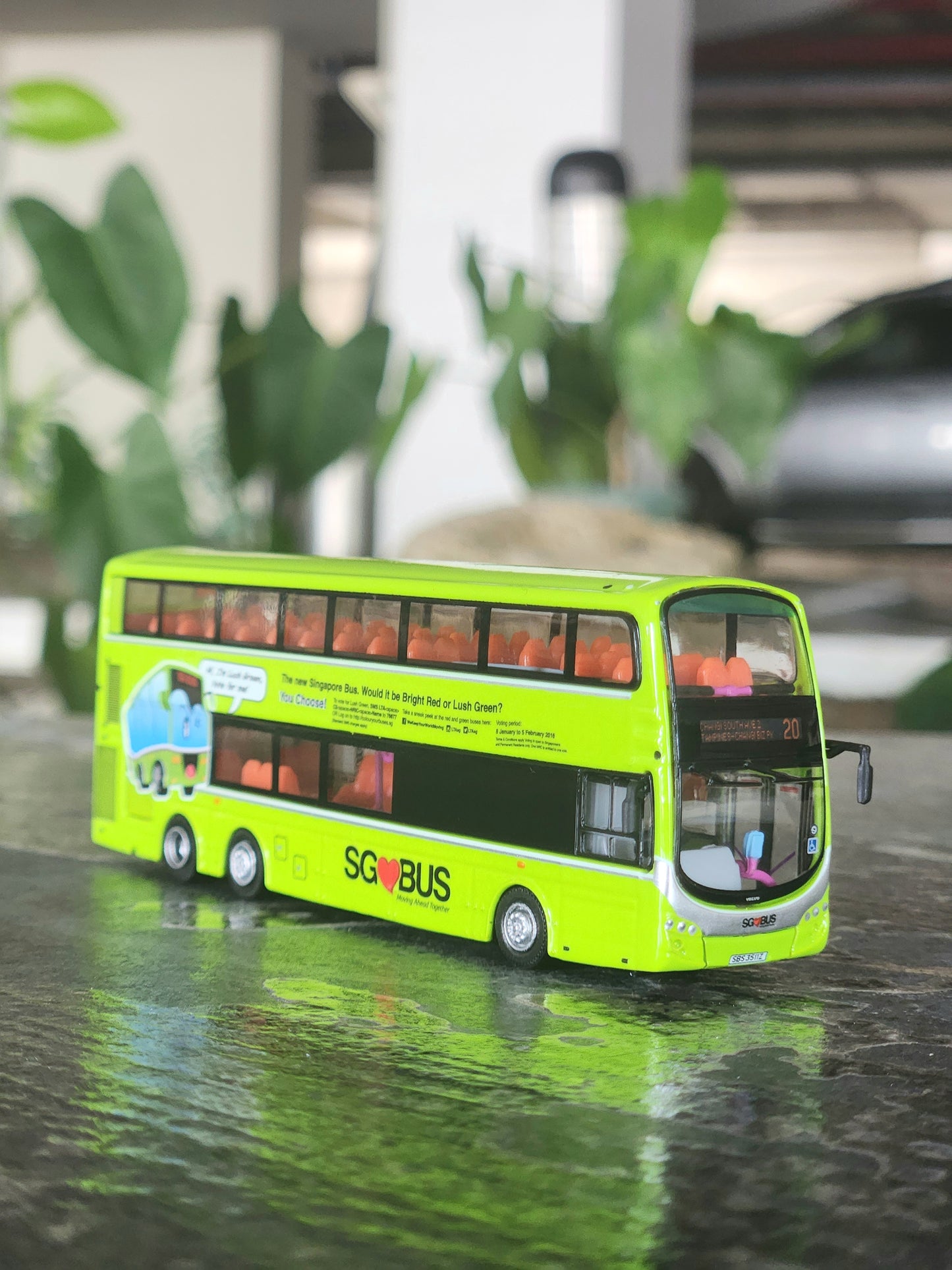 BUS TOY SINGAPORE SERVICE 20,VOLVO MODEL