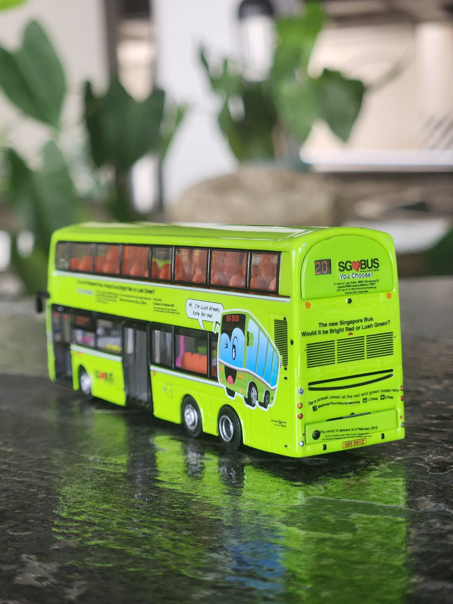 BUS TOY SINGAPORE SERVICE 20,VOLVO MODEL