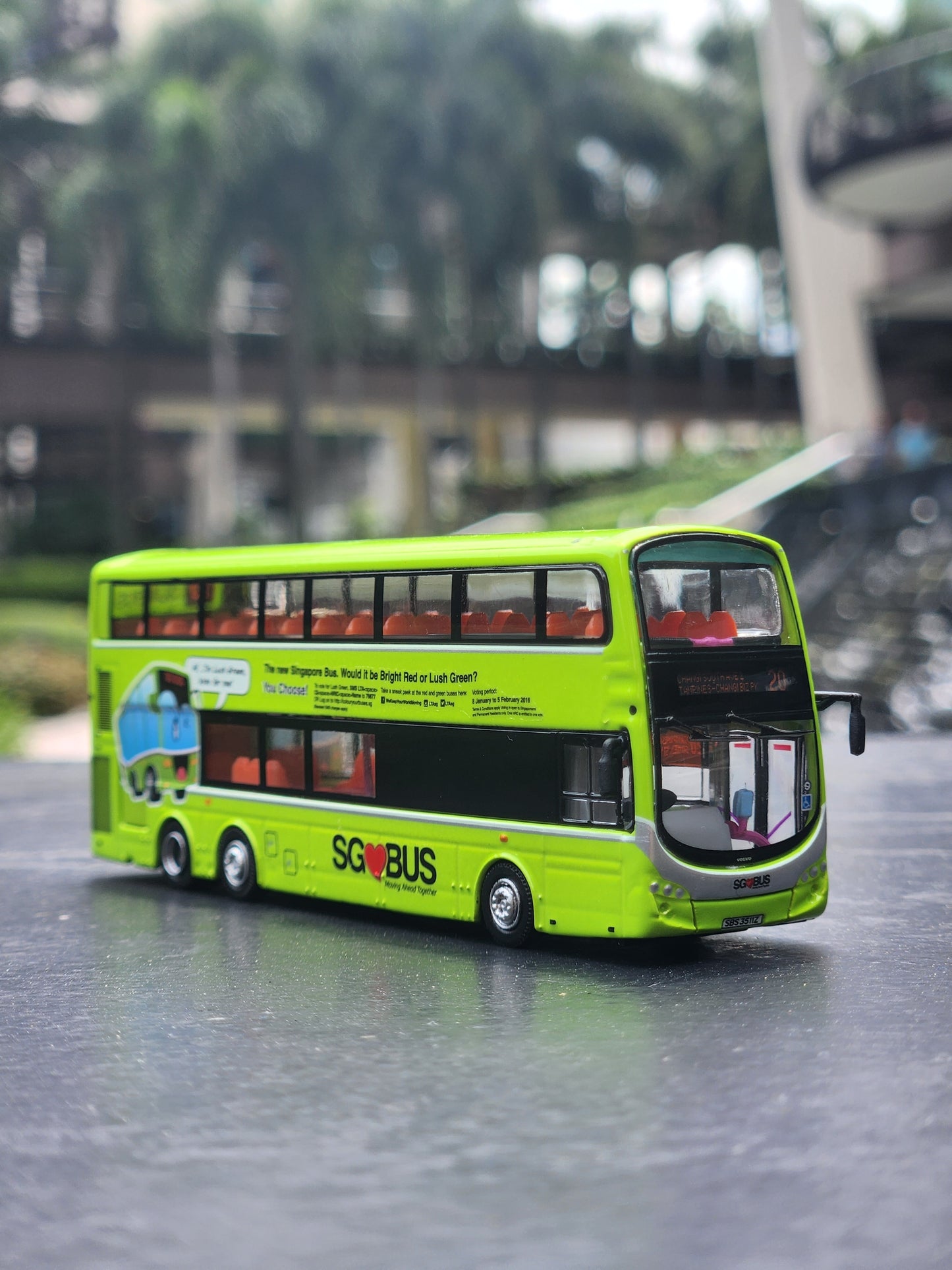 BUS TOY SINGAPORE SERVICE 20,VOLVO MODEL