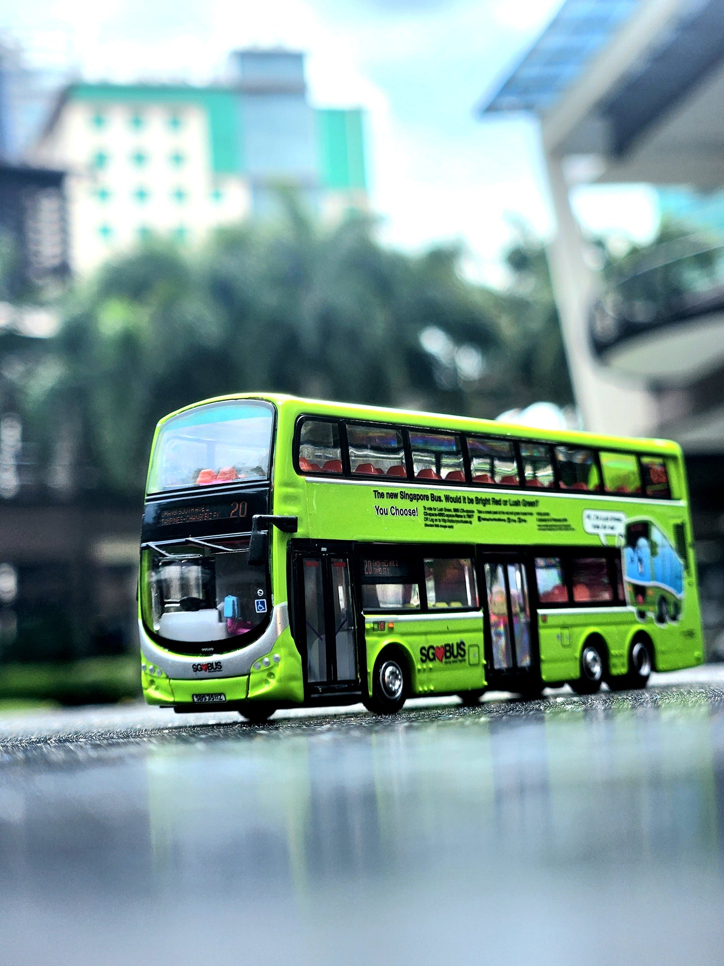 BUS TOY SINGAPORE SERVICE 20,VOLVO MODEL