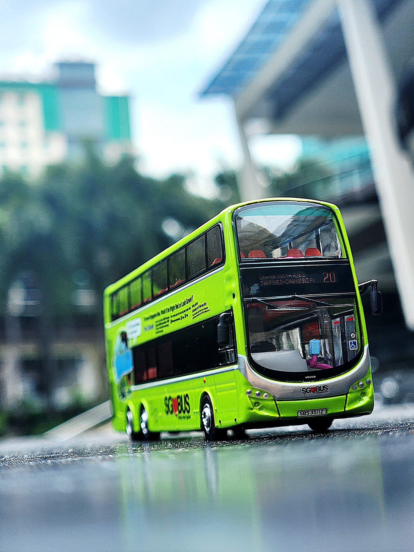 BUS TOY SINGAPORE SERVICE 20,VOLVO MODEL