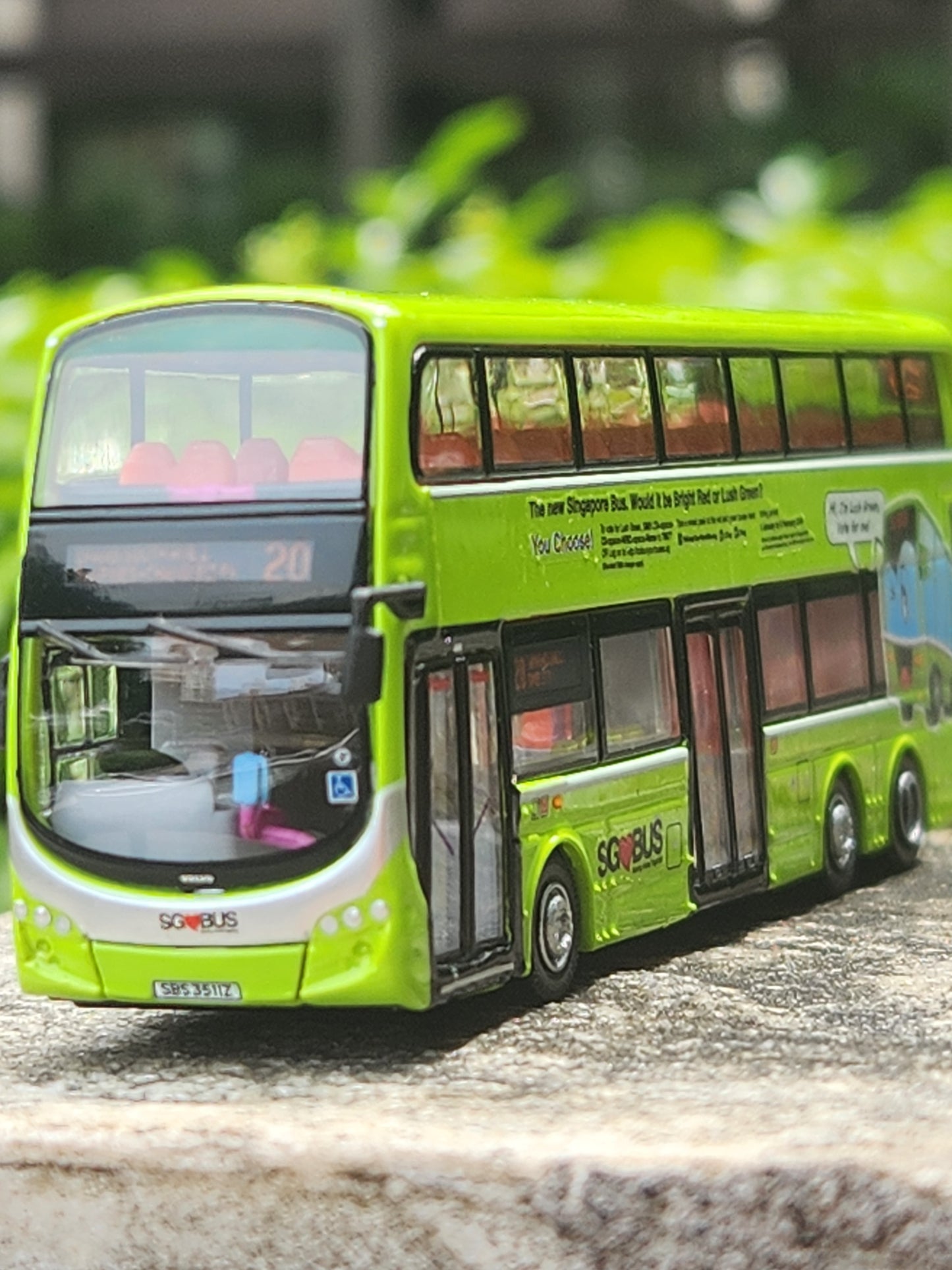 BUS TOY SINGAPORE SERVICE 20,VOLVO MODEL