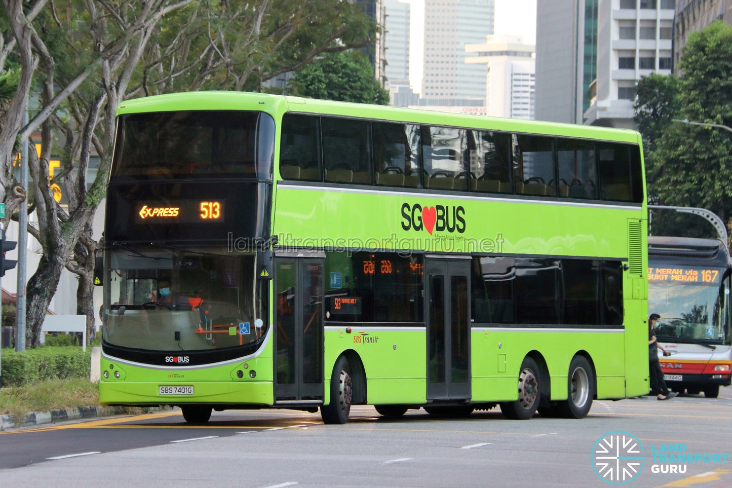Singapore bus toy, service 513 Express, Volvo model
