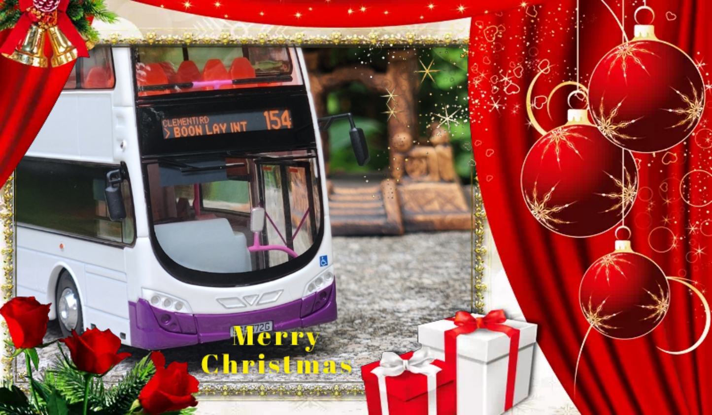 Bus Singapore toy, Service 154 , size 1:64