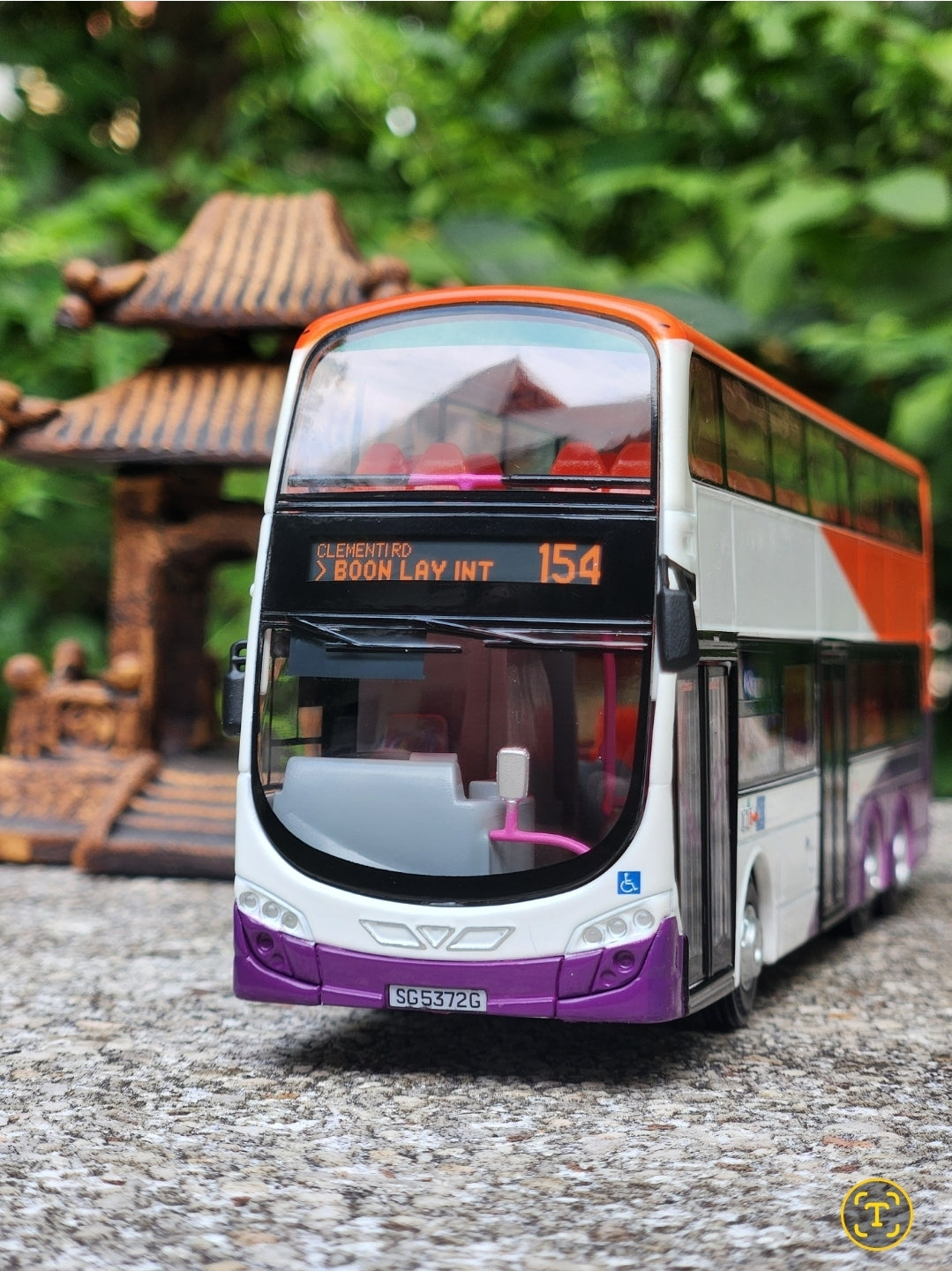 Bus Singapore toy, Service 154 , size 1:64