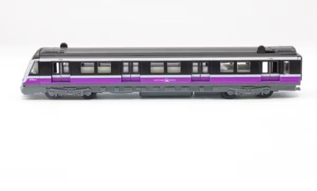 Mrt train, toy ,Singapore, North - West Line,  purple