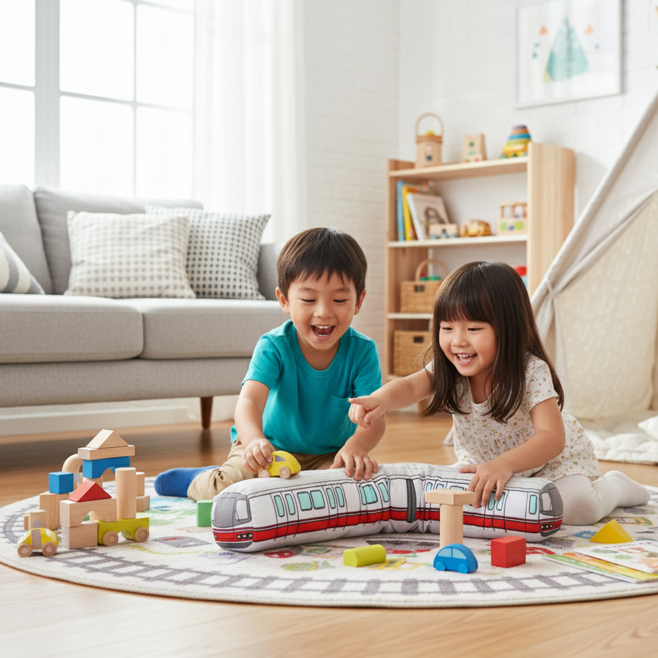 Train booster plush ,Singapore, gift for kids