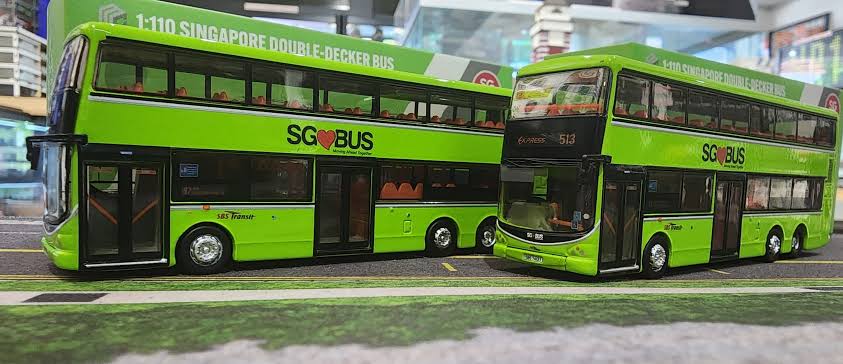 Singapore bus toy, service 513 Express, Volvo model