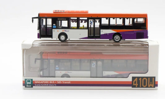 Bus toy Singapore, service 410W ,scania model ,SBS Transit